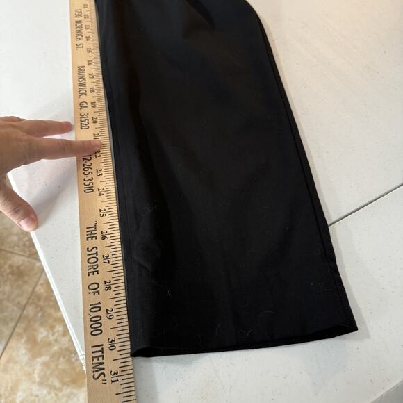 Banana Republic Siena Slim Italian Wool Ankle Pant Size 16L Tall Black Corporate - Picture 13 of 15